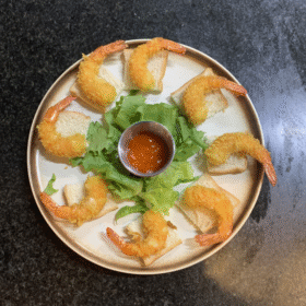 Tôm chiên xù chấm tương