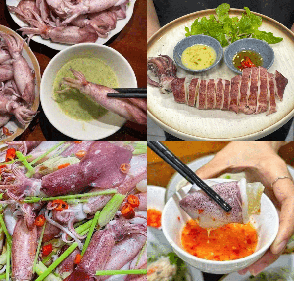 Tổng hợp mực hấp