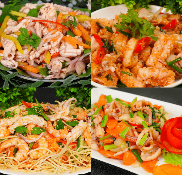 Các món gỏi mực