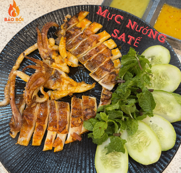 Mực nướng sa tế Bảo Bối